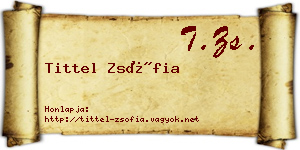 Tittel Zsófia névjegykártya