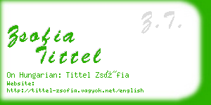 zsofia tittel business card